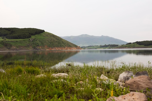 lac dans la montagne jour d'été