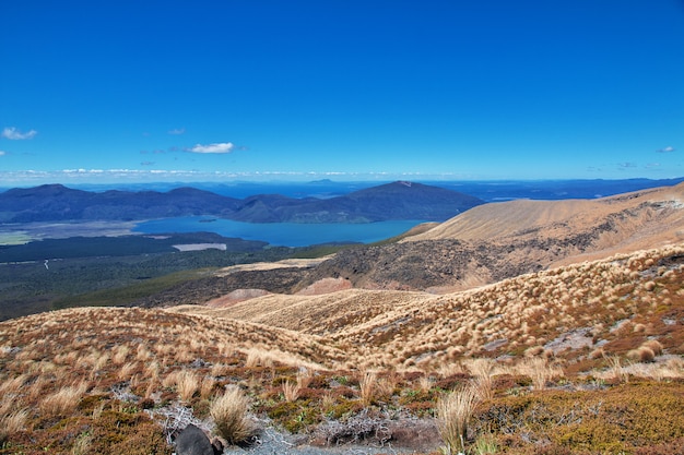 Lac dans le parc national de Tongariro, Nouvelle-Zélande