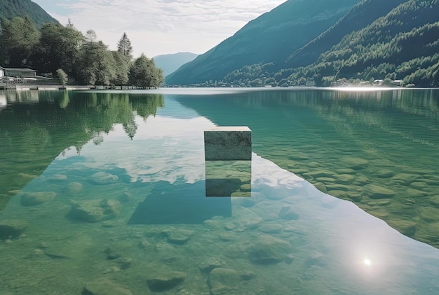 Le lac Frankland dans les Alpes Faegerstadt