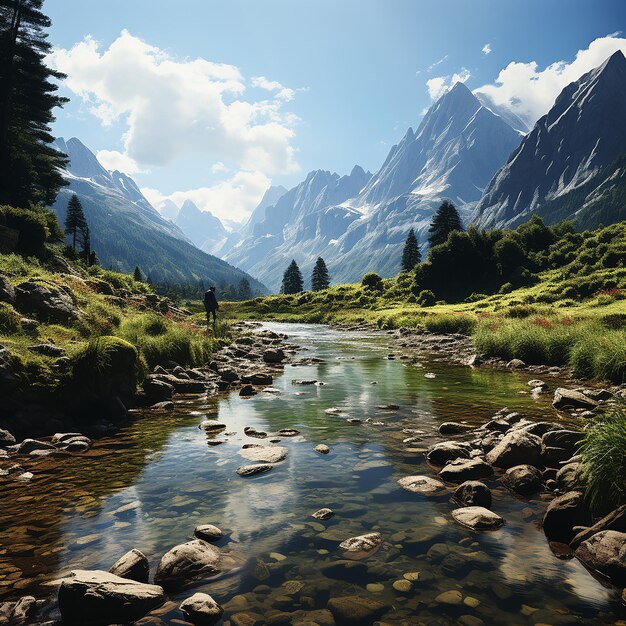 le lac de montagne