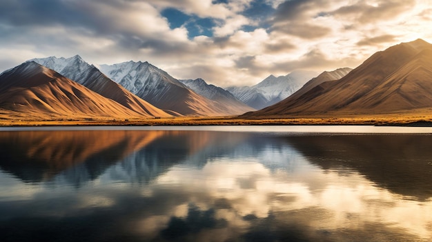 lac et montagnes génératif Ai