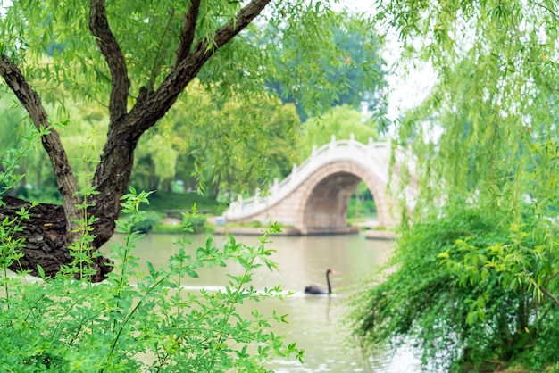 Lac de l&#39;ouest élancé, Yangzhou, Chine