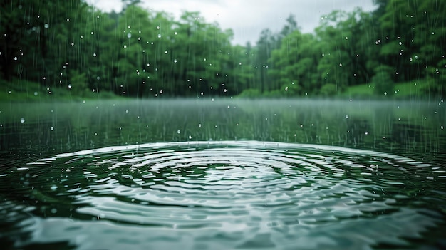 Lac de la pluie réfléchie