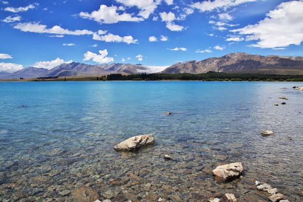 Lac Tekapo à South Island, Nouvelle Zélande