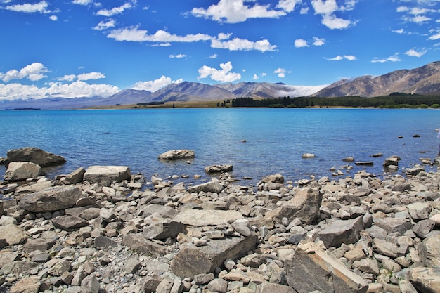 Lac Tekapo à South Island, Nouvelle Zélande