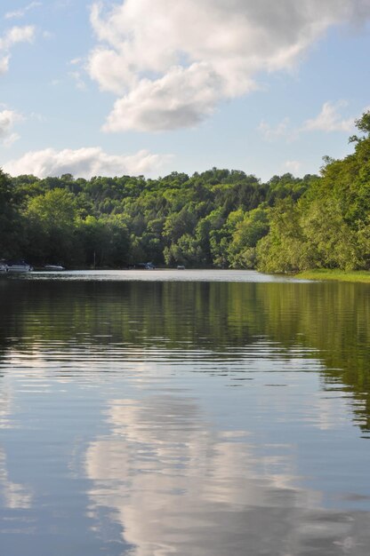 Photo le lac wallenpaupack dans les poconos en pennsylvanie