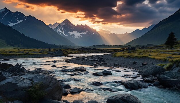 Les lacs d'Ayryk dans les montagnes de l'Altai Suberia Russie