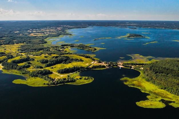 Lacs Snudy Et Strusto Dans Le Parc National Des Lacs Braslav