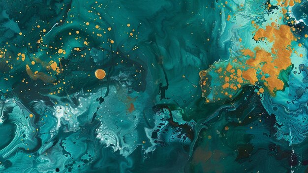 Les lacs turquoises créés par les minéraux Aquarelle