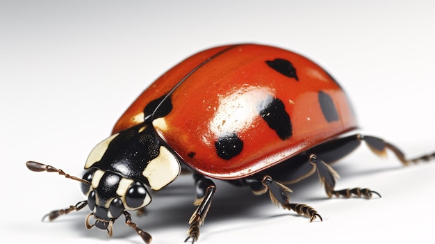 Lady bug avec un fond isolé