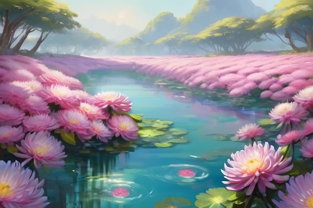 La lagune des chrysanthèmes