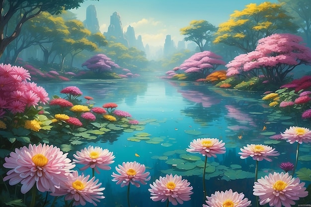 La lagune des chrysanthèmes