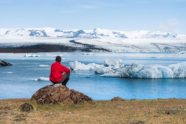 Lagune glaciaire de Jokulsarlon en Islande