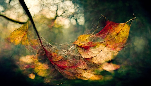 laisse un tourbillon dans la belle photographie du parc d'octobre