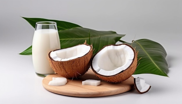 Le lait de coco est une source saine de vitamine c.