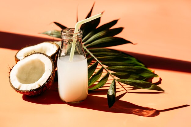 lait de coco et noix de coco