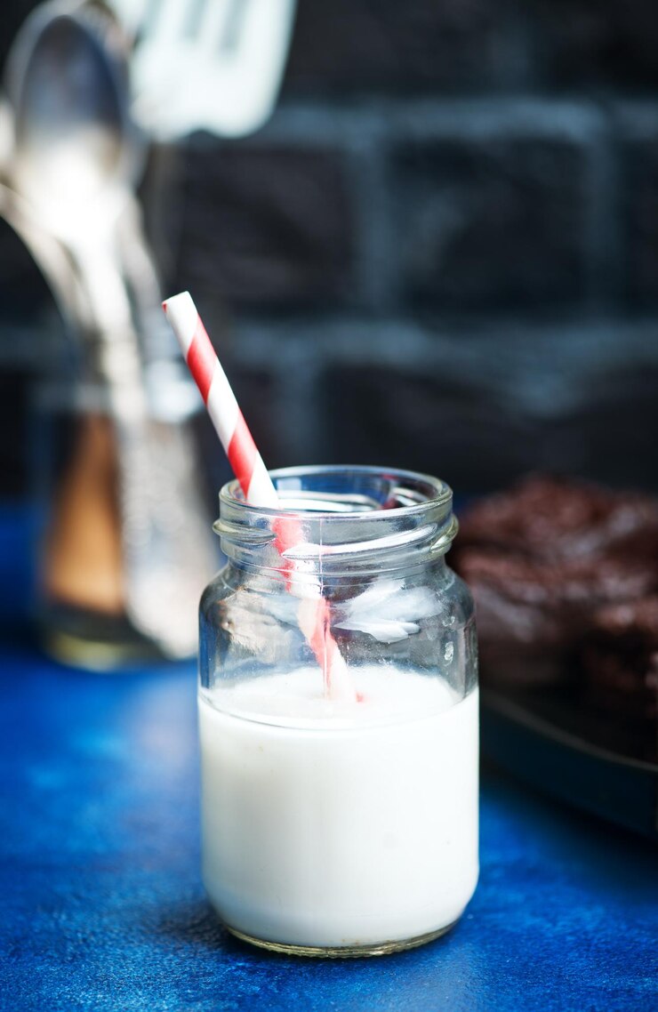 Photo lait en verre