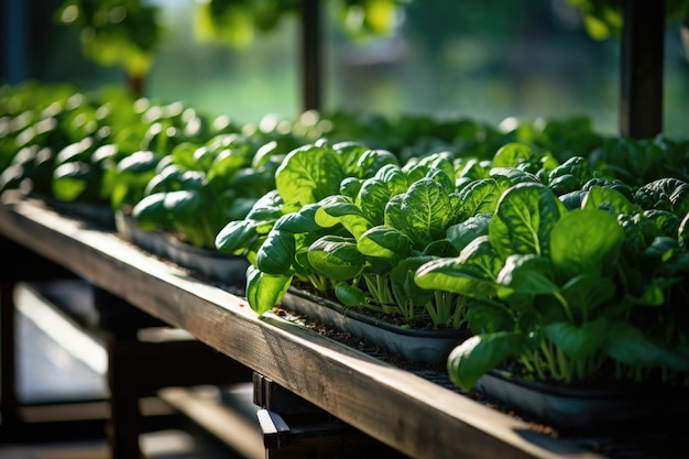 La laitue pousse en serre Cultiver des produits biologiques Cultiver des légumes