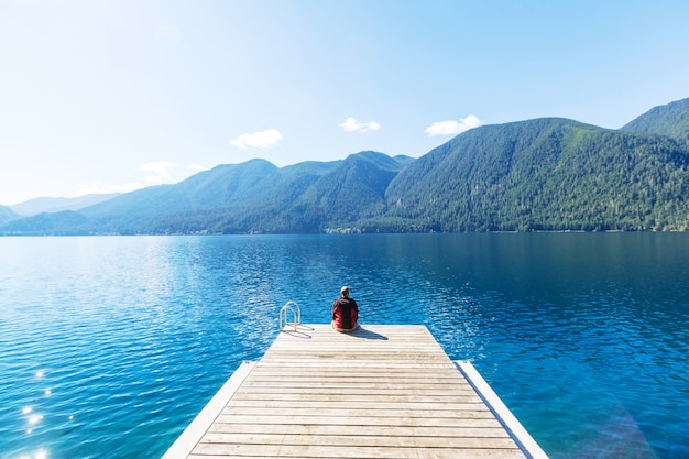 Lake Crescent à Olympic National Park, Washington, USA