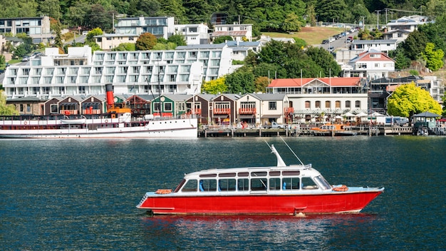 Lakefront de Queenstown City, Nouvelle-Zélande