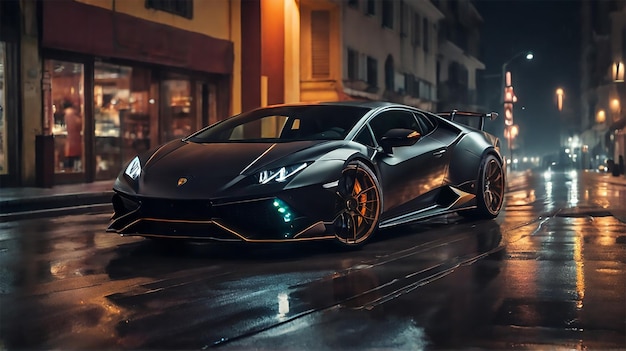 Photo une lamborghini aventador