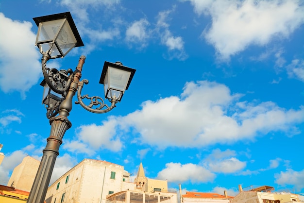 Lampadaire classique à Alghero Sardaigne