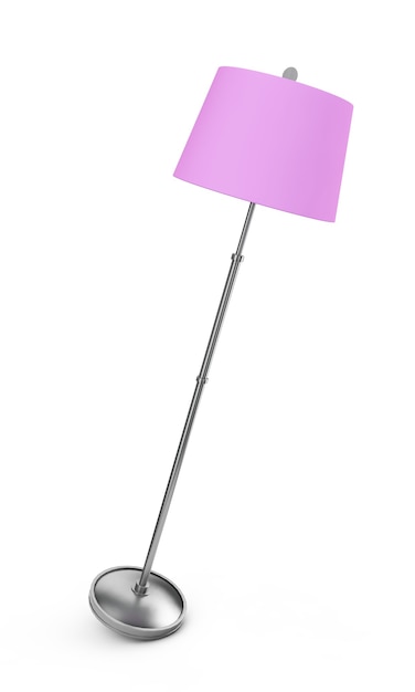 Un lampadaire sur fond blanc. illustration 3D