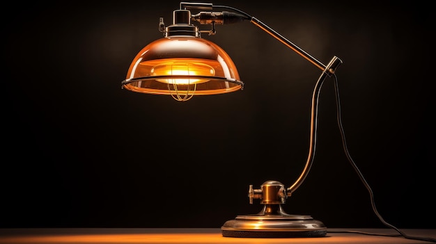 Lampe de bureau antique avec un design art déco