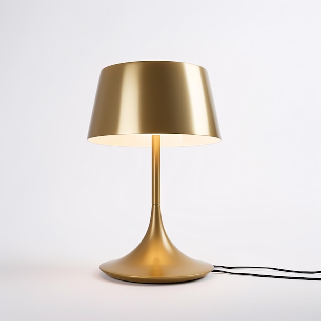 Lampe de bureau moderne de style scandinave isolée sur un objet de design blanc Objet de décoration intérieure minimaliste