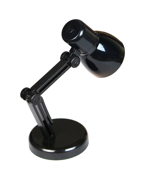 Lampe de bureau noir isolé sur fond blanc