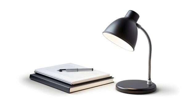 Photo lampe de bureau et ordinateur de bureau professionnels