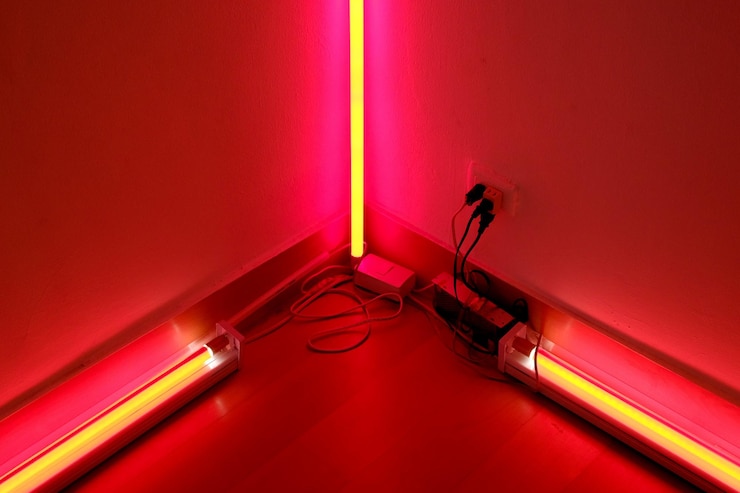 Photo lampe électrique éclairée