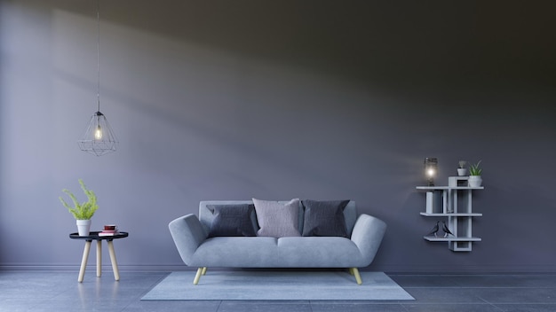 Lampe électrique sur la table contre le mur à la maison