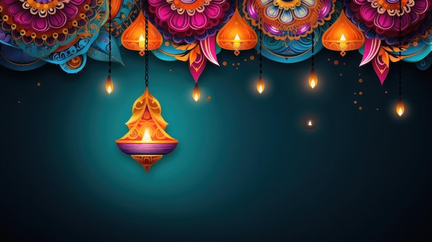 Photo lampe à huile traditionnelle pour la célébration de diwali