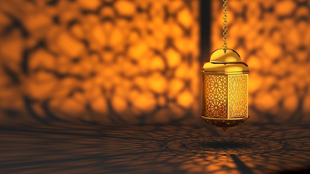 Lampe lanterne arabe avec lumière avec fond de texture