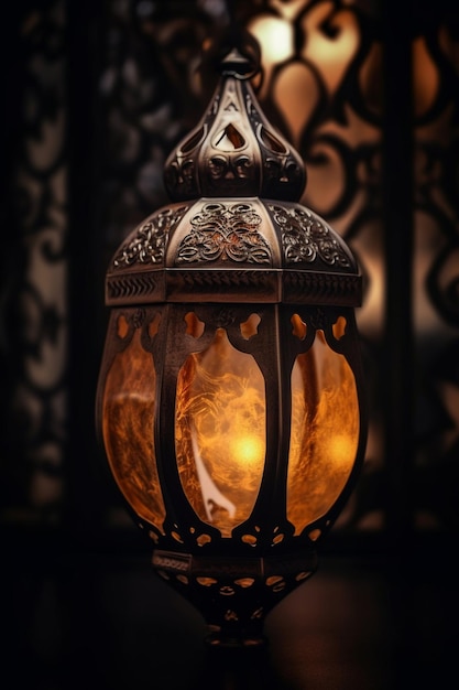 Photo une lampe avec une lumière qui s'allume.