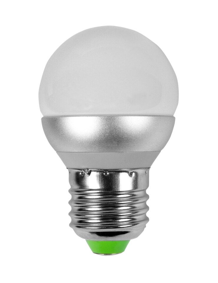 Photo lampe lumineuse économique isolée sur blanc
