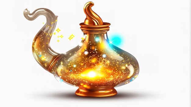 La lampe magique de Genie39 est richement décorée d'or.