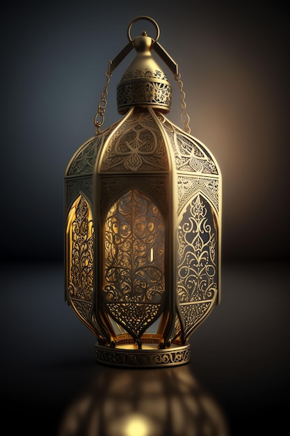 Une lampe avec le mot ramadan dessus