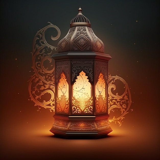 Photo une lampe avec le mot ramadan dessus