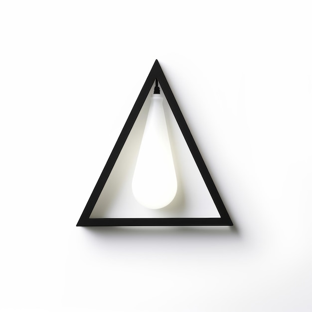 Lampe murale à triangle noir et blanc en forme de tétraèdre minime