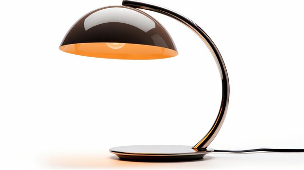 Photo lampe noire et orange sur fond blanc