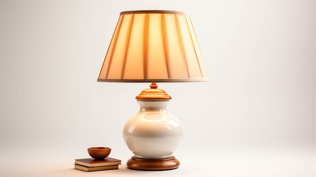 Lampe sur pied de table sur blanc