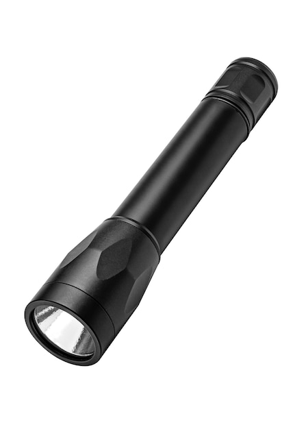 Une lampe de poche isolée sur fond blanc