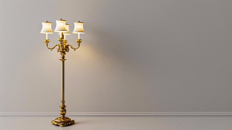 lampe à sol en métal