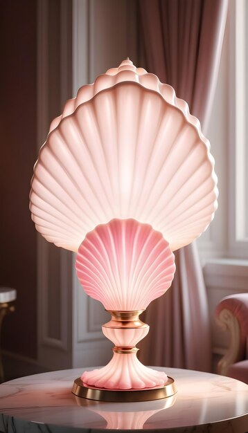 lampe de table en céramique rose classique