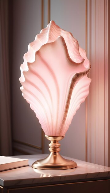 lampe de table en céramique rose classique