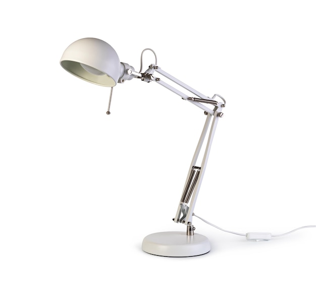 Lampe de table sur fond blanc