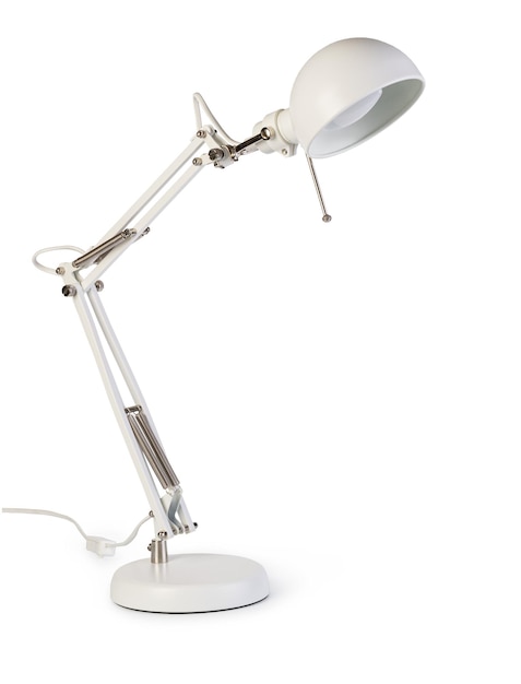 Photo lampe de table sur fond blanc