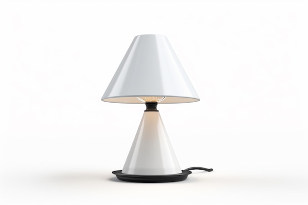 Lampe de table isolée sur un fond blanc image de rendu 3D